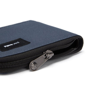 Pacsafe® RFIDsafe™ RFID blocking zip around wallet, Coastal Blue