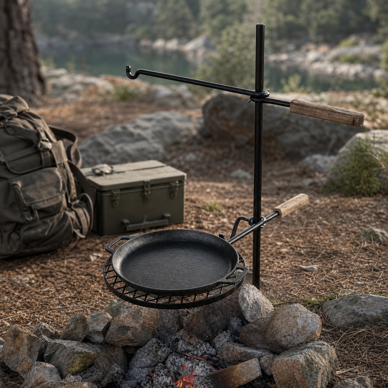 Cast Iron Camp Grill Stand 05 scale pack