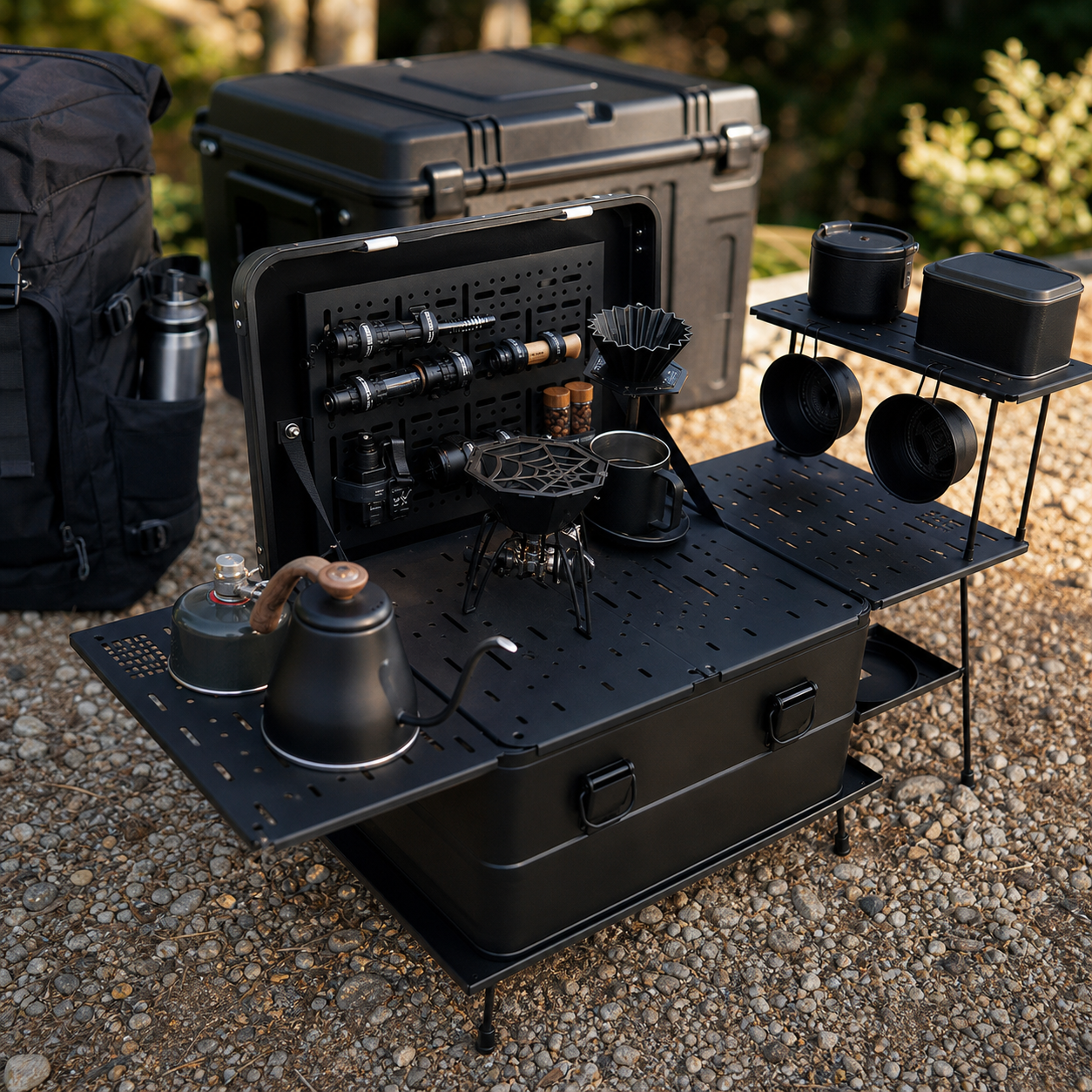 Coffee Camp Storage Box System 05 scale pack