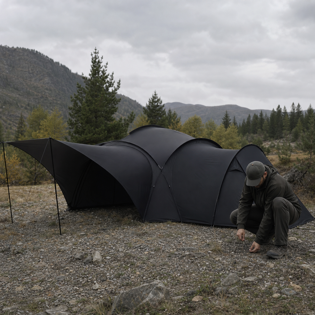 Expandable Dome Camp Shelter 03 human use