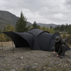 Expandable Dome Camp Shelter 03 human use