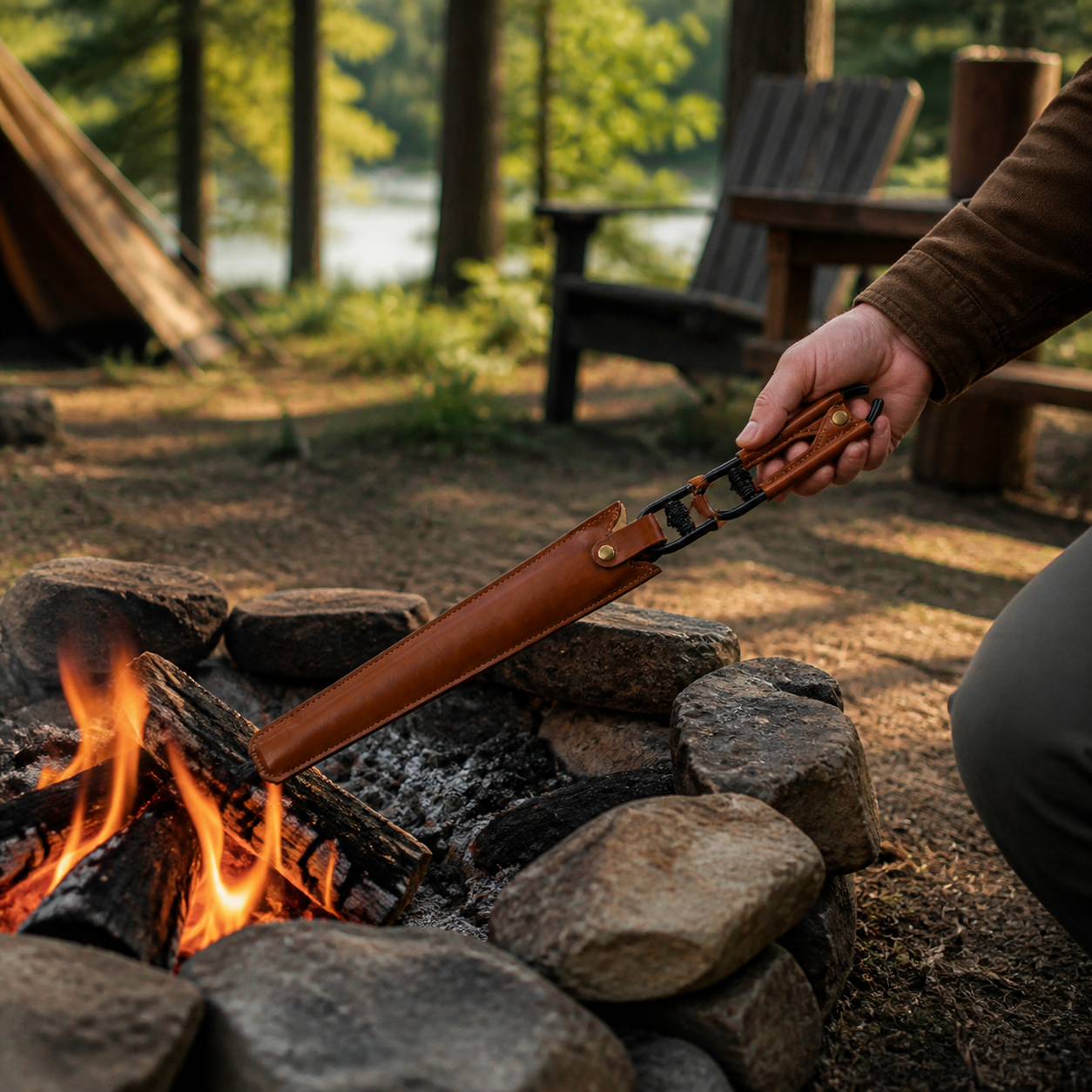 Extended Camp Fire Tongs 02 lifestyle