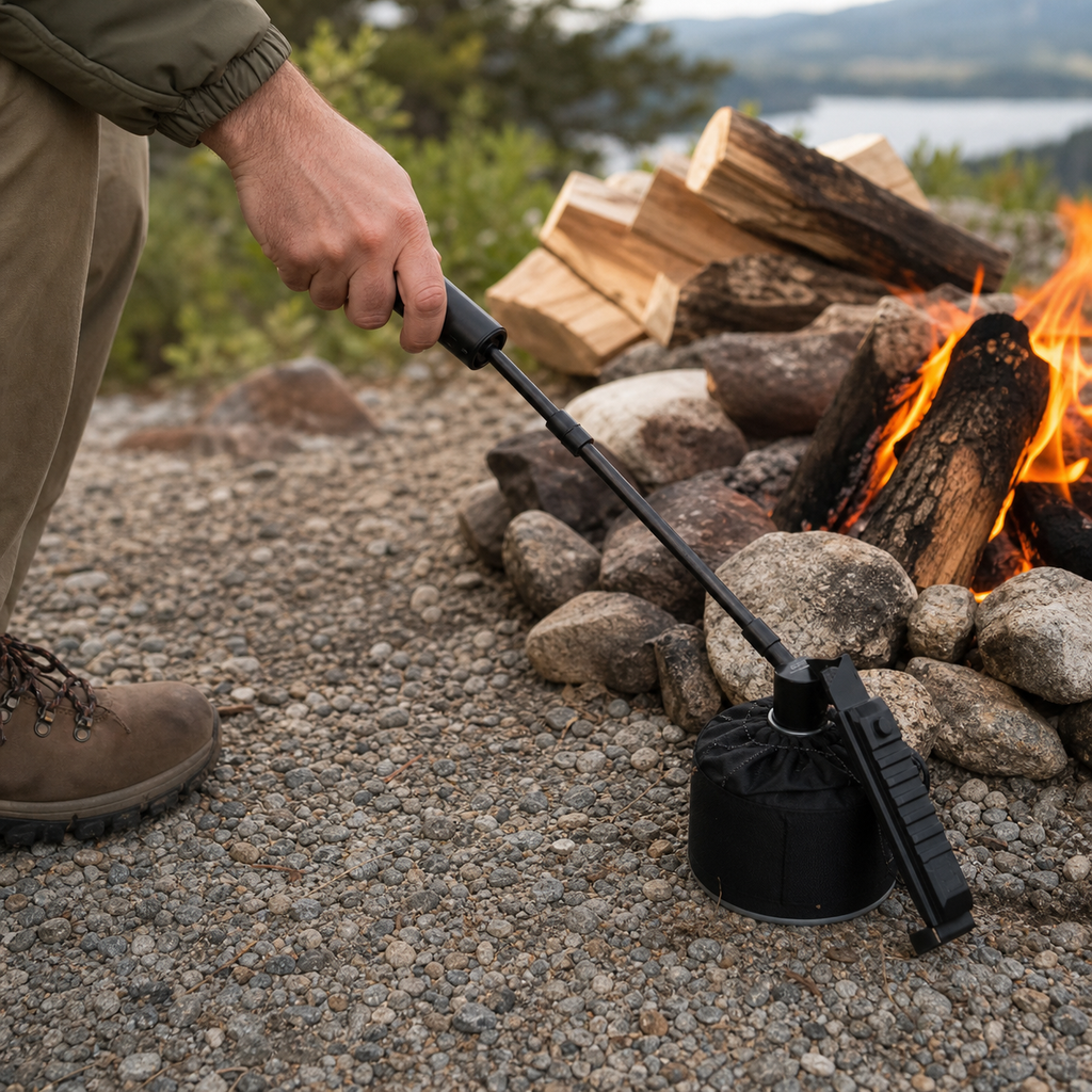 Extended Flame Camp Torch 03 human use