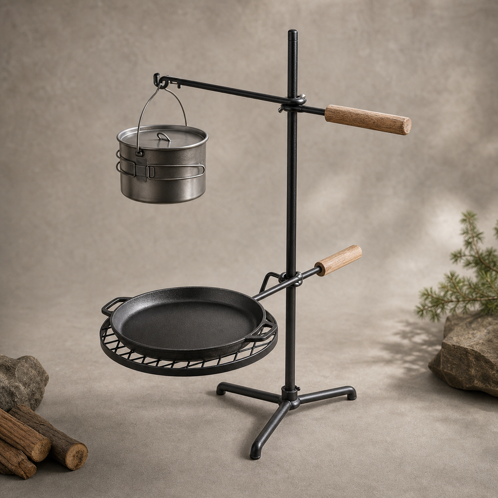 Modular Cast-Iron Camp Grill Stand 01 cover