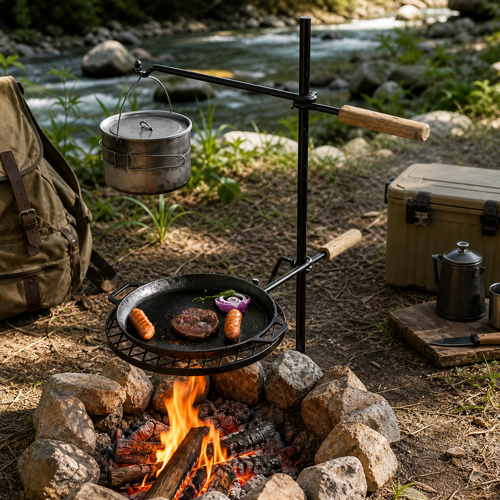 Modular Cast-Iron Camp Grill Stand 05 scale pack