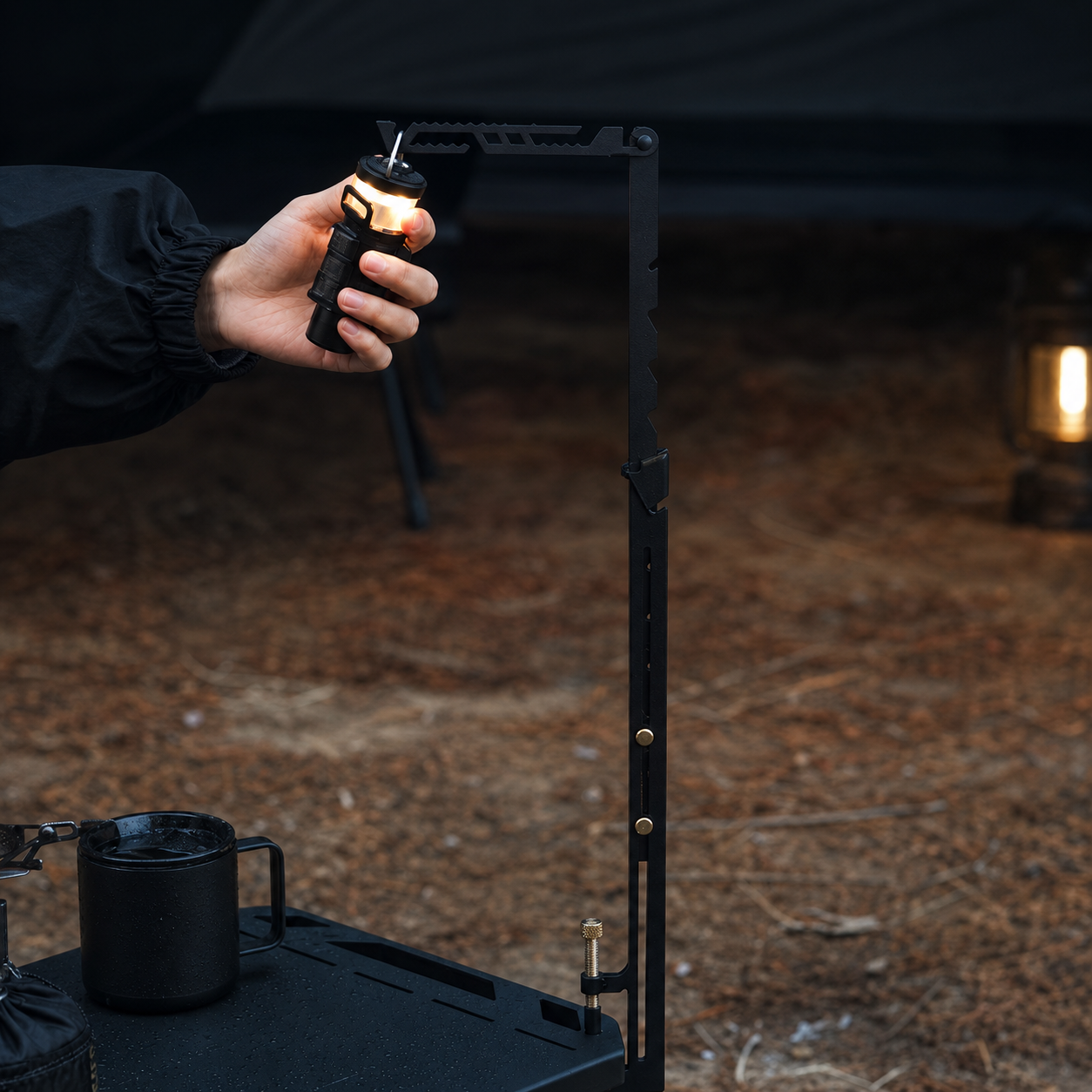 Outdoor 05 Series Stainless Steel Lantern Stand Tactical Mount Point Lantern Stand 04 detail