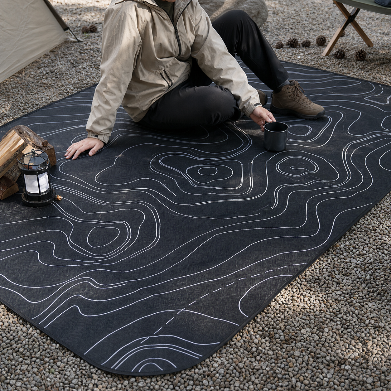 Oversized Waterproof Picnic Mat 03 human use