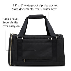 back view of pet carrier