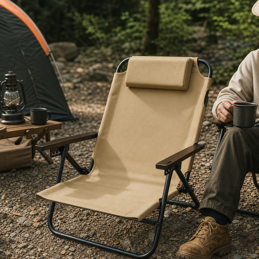 Six-Position Folding Recliner Chair 03 human use
