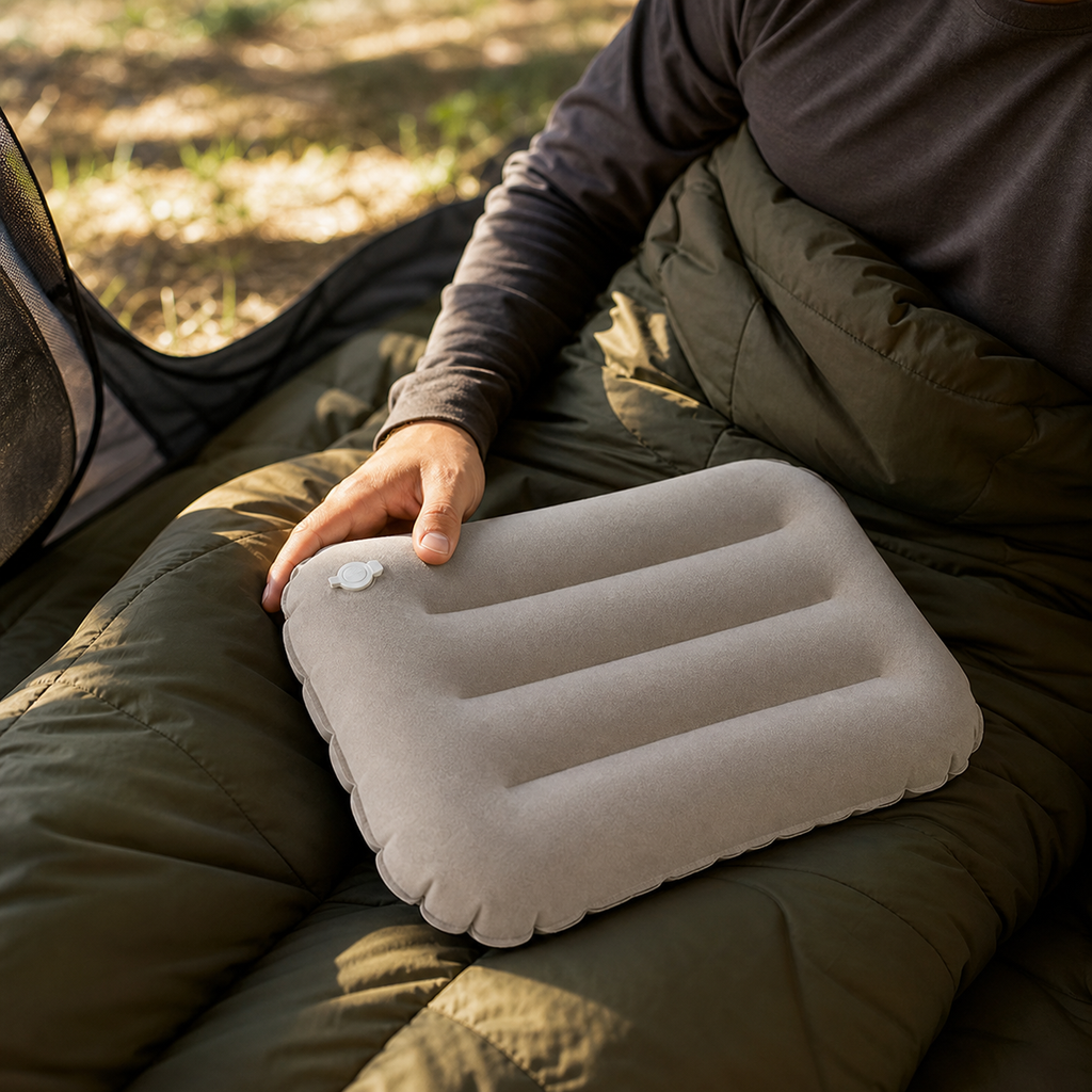 Tactical Inflatable Camp Pillow 03 human use