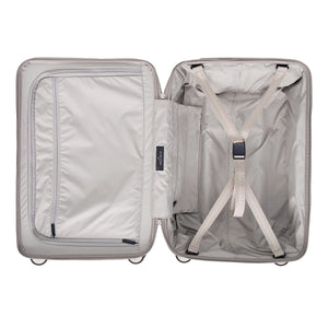 zipper carry-on max in champagne color - interview view