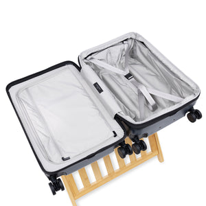 navy carry-on max with front pocket interior view