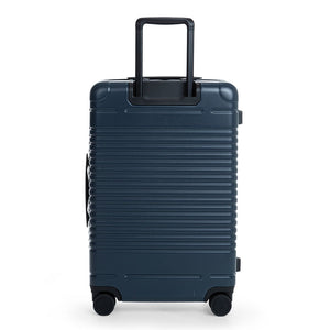 Back view of the zipper check-in in navy blue